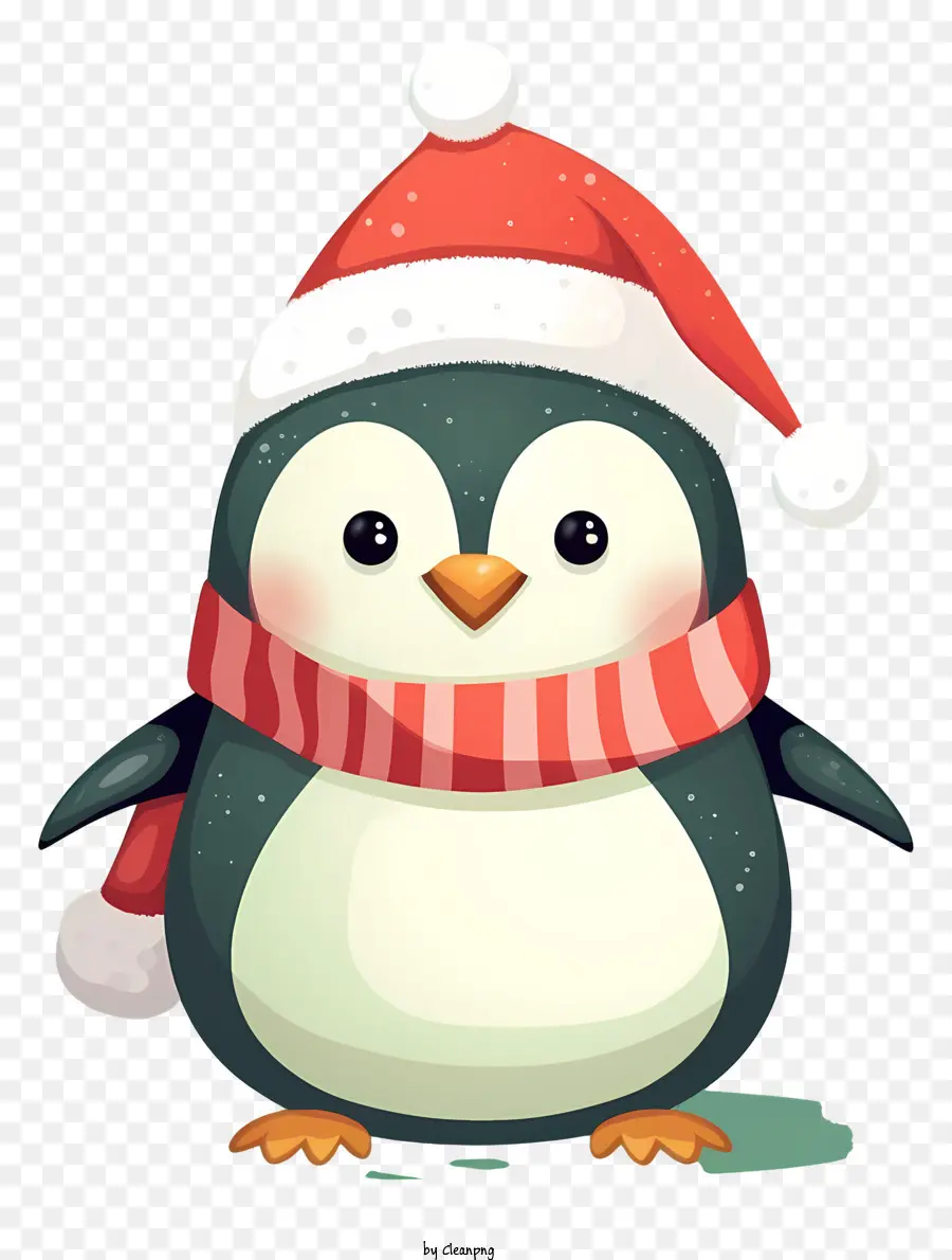 Pinguim De Desenhos Animados，Santa Hat Penguin PNG