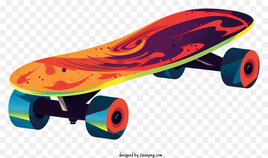 Design De Skate，Colorido Skate PNG