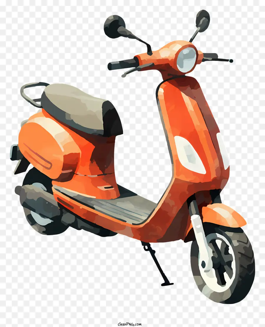 Scooter Laranja，Preto Pneus PNG