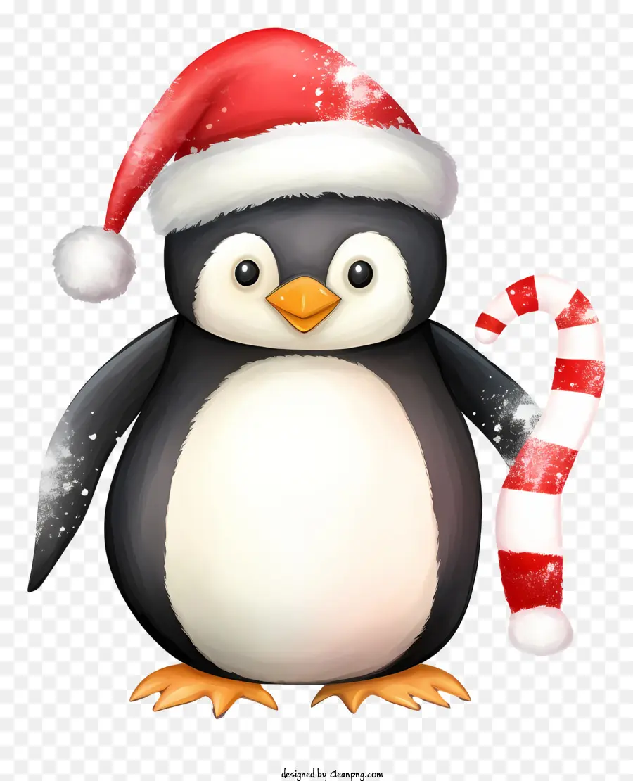 Pinguim，Chapéu De Papai Noel PNG