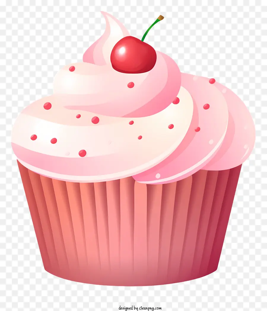 Bolinho，Cupcake Com Cereja PNG