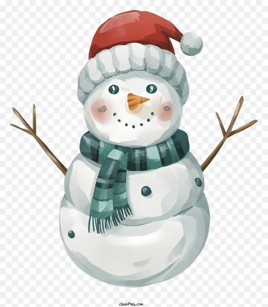 Boneco De Neve，Chapéu De Papai Noel PNG