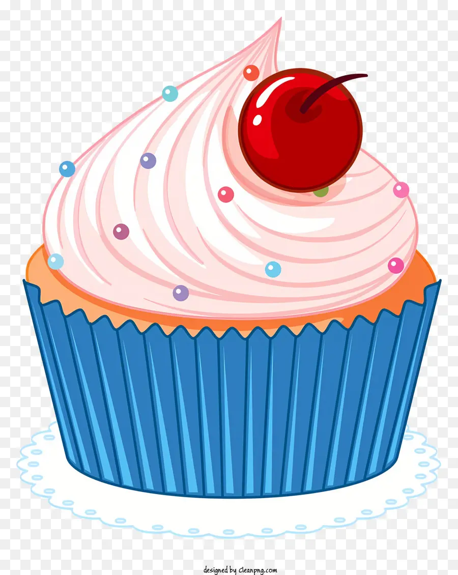 Bolinho，Cupcake Com Cereja PNG