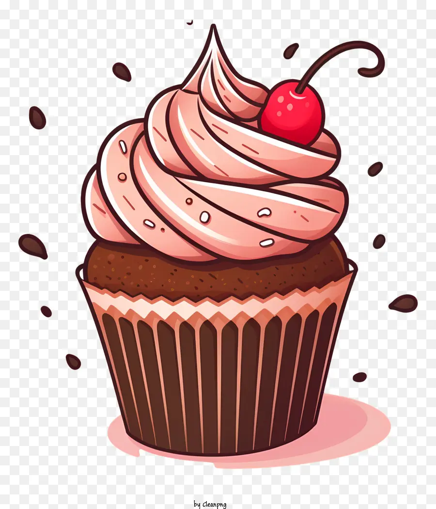 Cupcake De Chocolate，Taxiche De Chantilly PNG