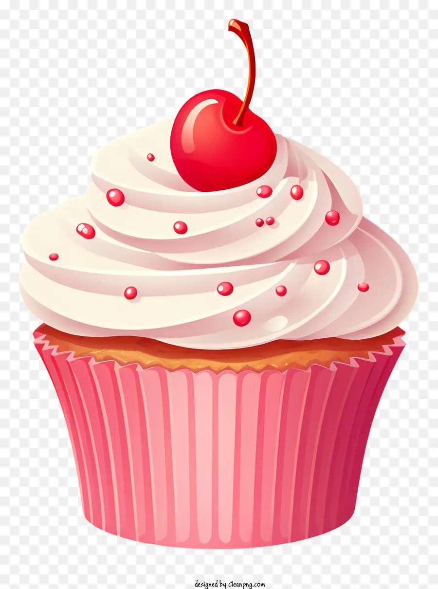 Bolinho，Cupcake Com Cereja PNG