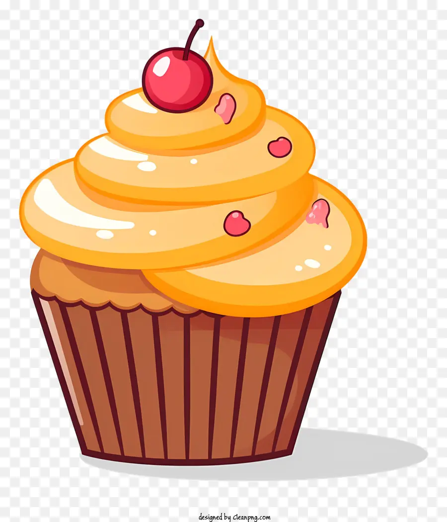 Bolinho，Cupcake Com Cereja PNG