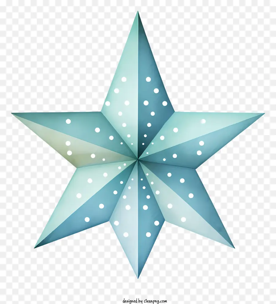 Objeto Em Forma De Estrela，Papel Azul E Branco PNG