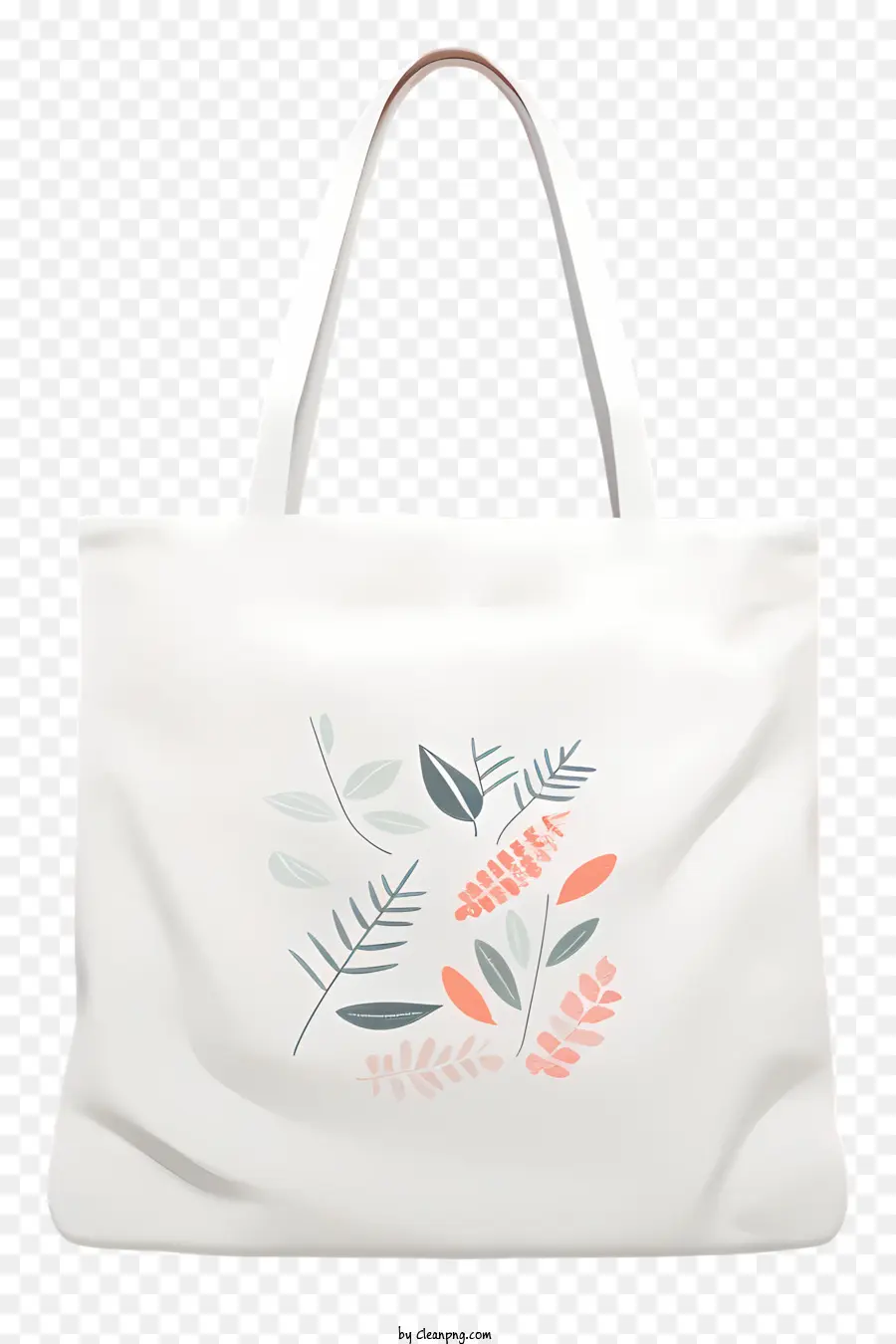 Bolsa Branca，Bolsa Floral PNG