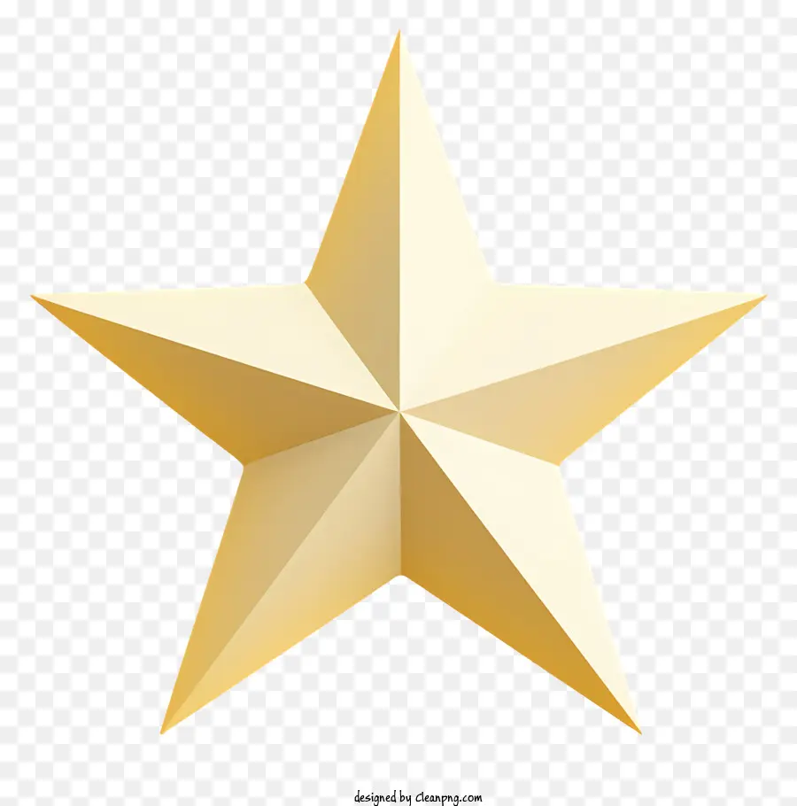 Estrela Dourada，Design Simétrico PNG