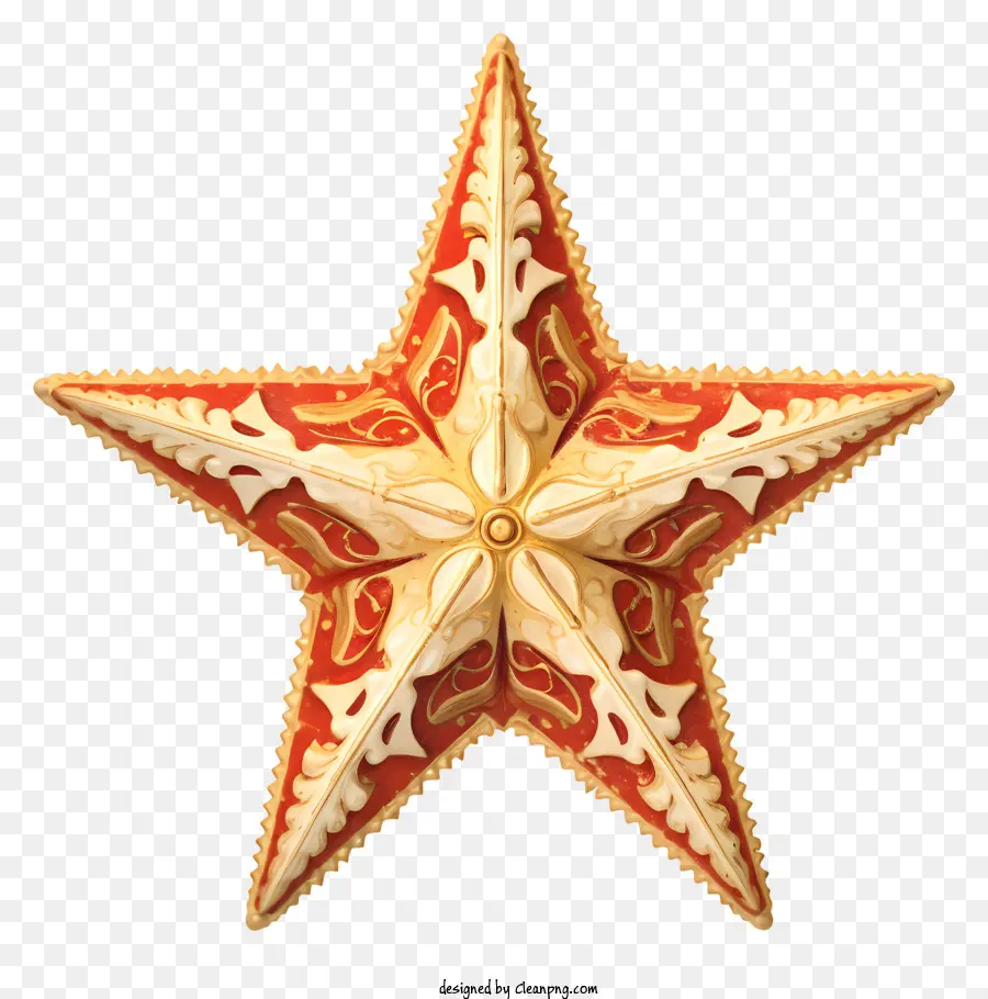 Decoração De Estrela Vermelha，Ornamento De Estrela De Metal PNG