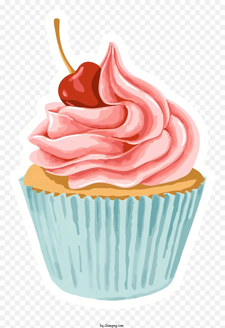 Cupcake，Glacê Rosa PNG