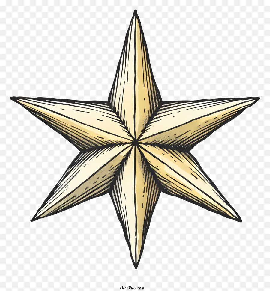 Estrela Esboço，Estrela De Ouro PNG