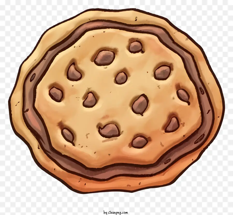 Chocolate Chip Cookie，Comida Doce Assada PNG