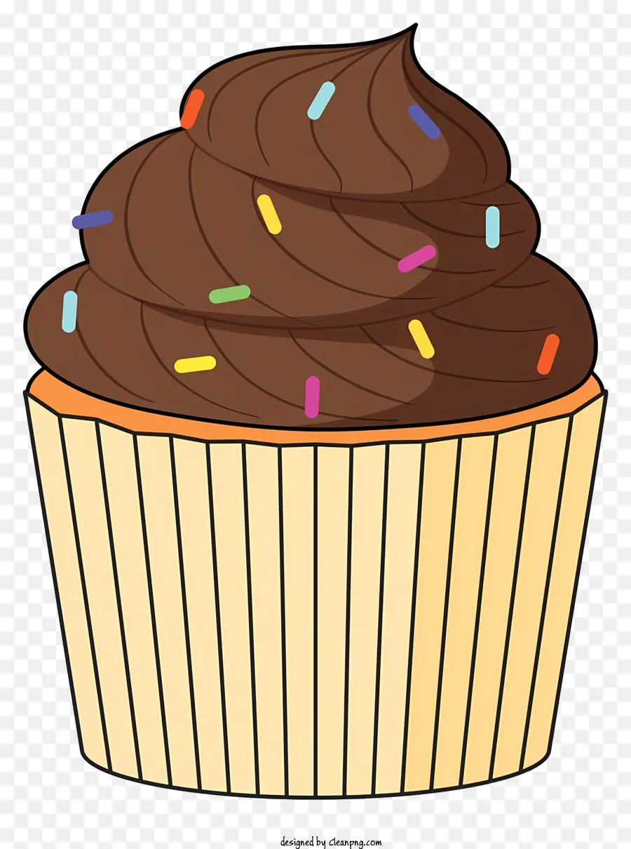 Cupcake De Chocolate，Polvilha PNG