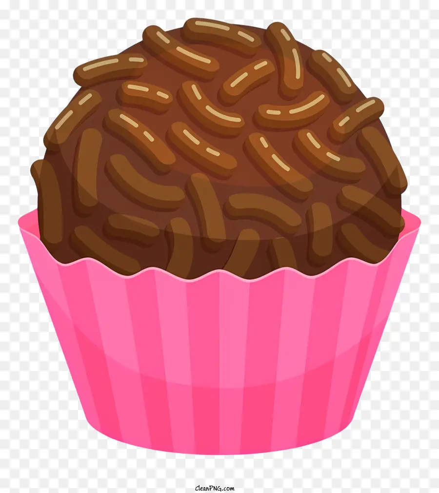 Cupcake De Chocolate，Polvilha PNG