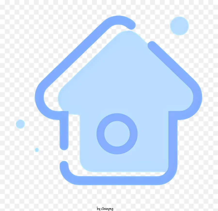 Desenho Azul E Branco Simples，Casa De Desenho PNG