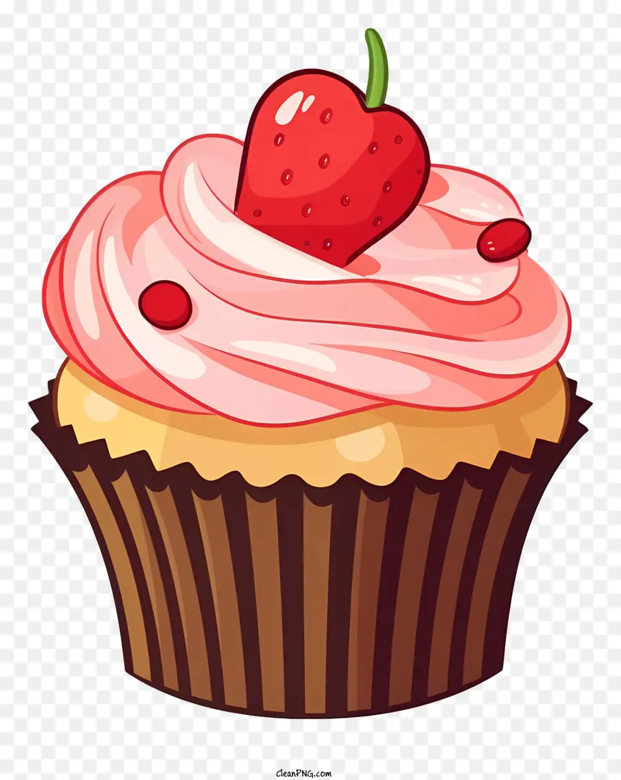 Bolinho，Cupcake Com Cereja PNG