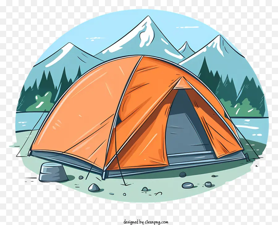 Camping，Tenda Colorida PNG