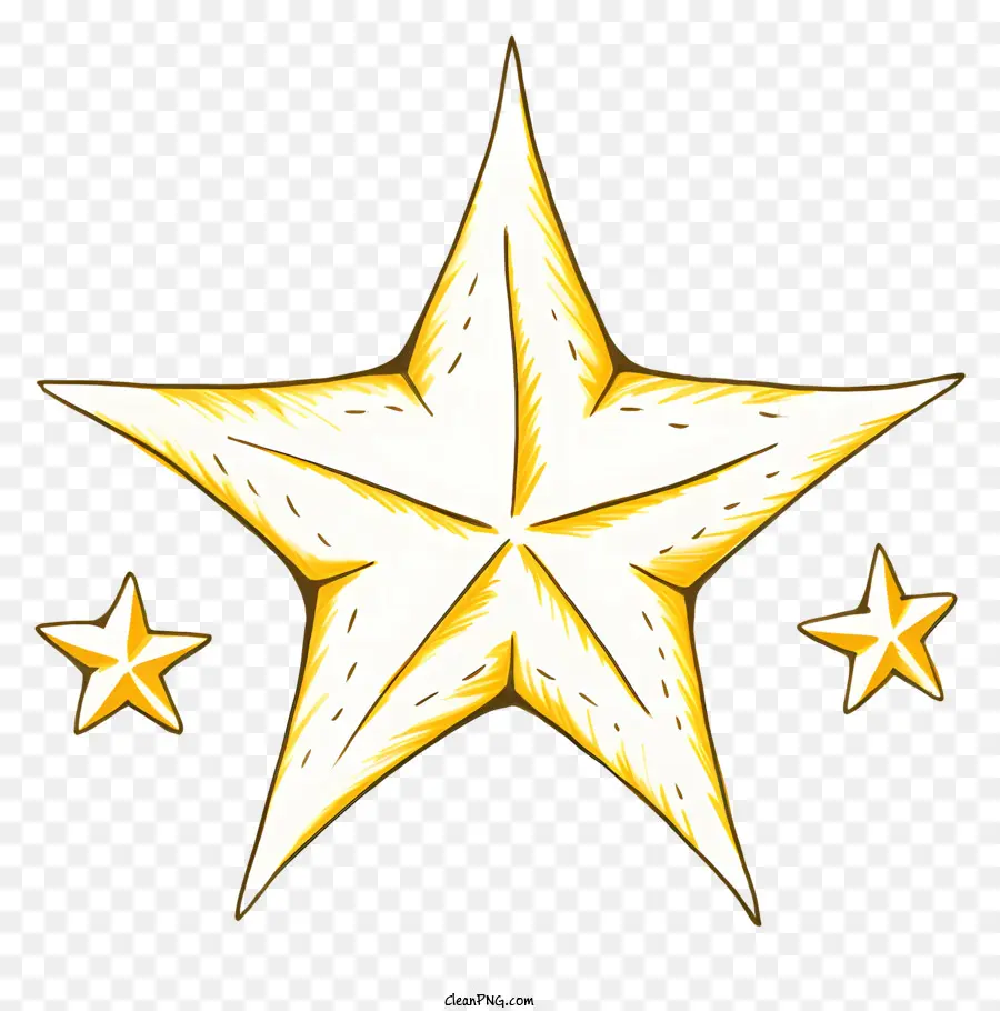 Estrela Dourada，Boa Sorte Símbolo PNG