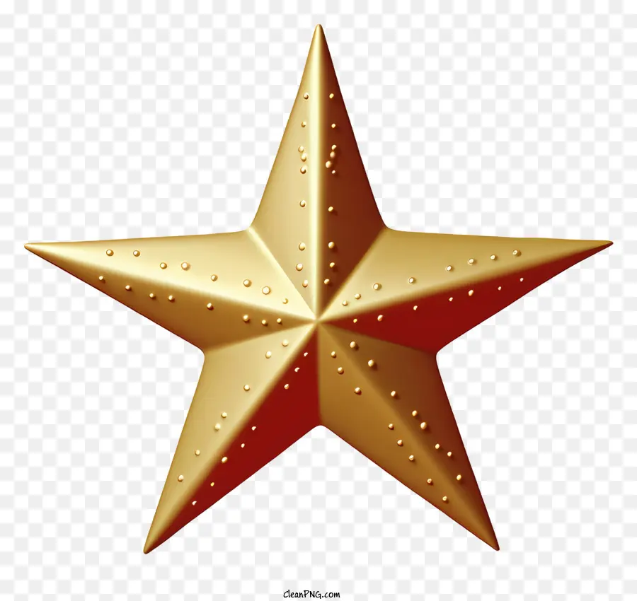 Estrela De Ouro，Metálico Brilhante PNG