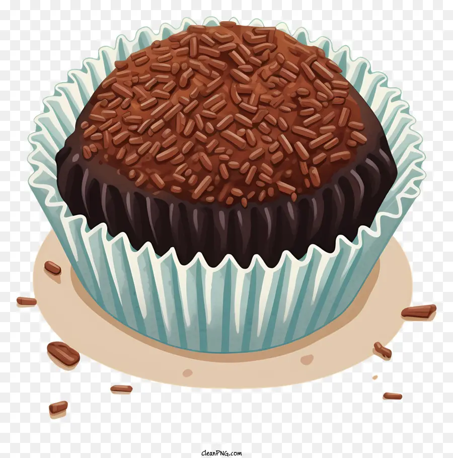 Cupcake De Chocolate，Lascas De Chocolate PNG