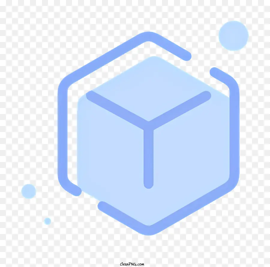 Cubo Transparente，Cubo Azul PNG