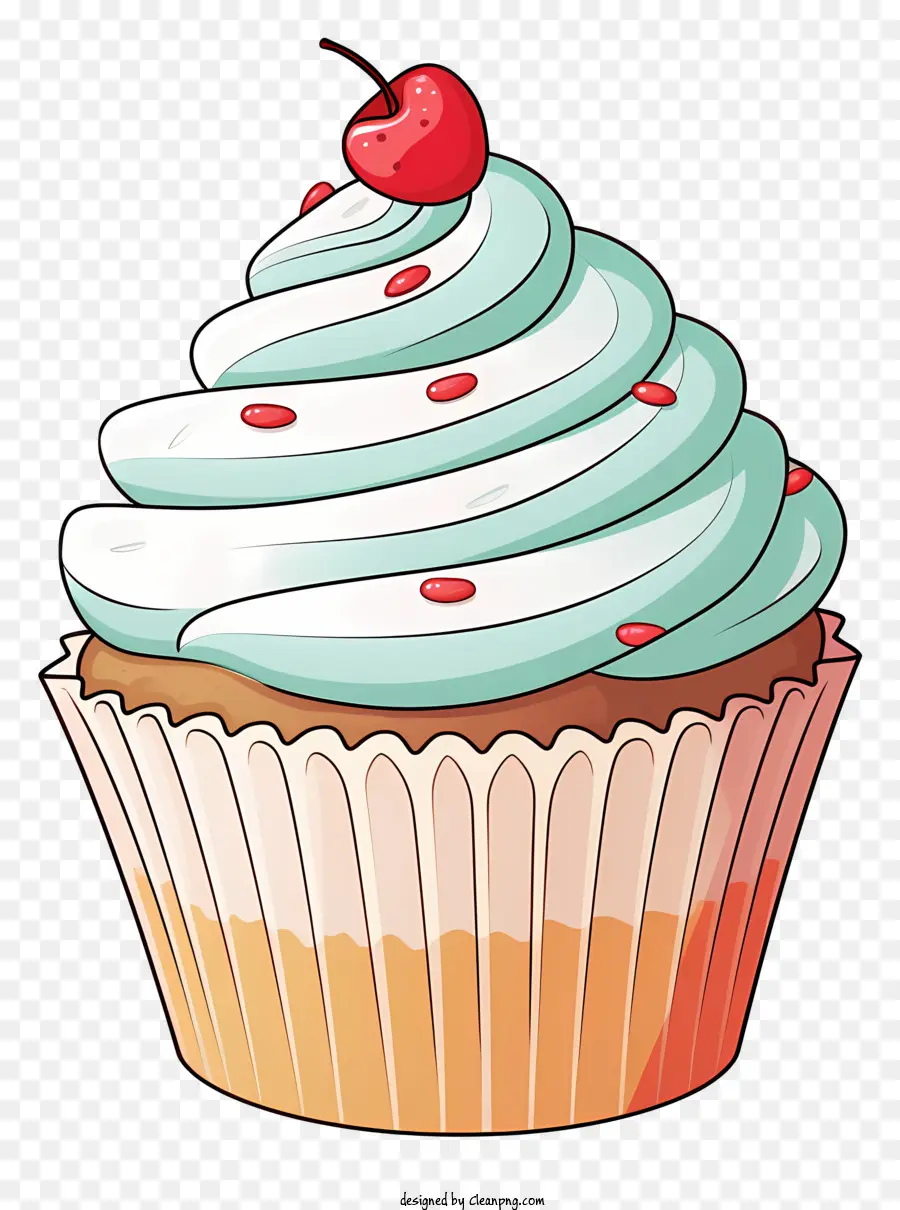 Cupcake De Chocolate，Glacê De Baunilha PNG