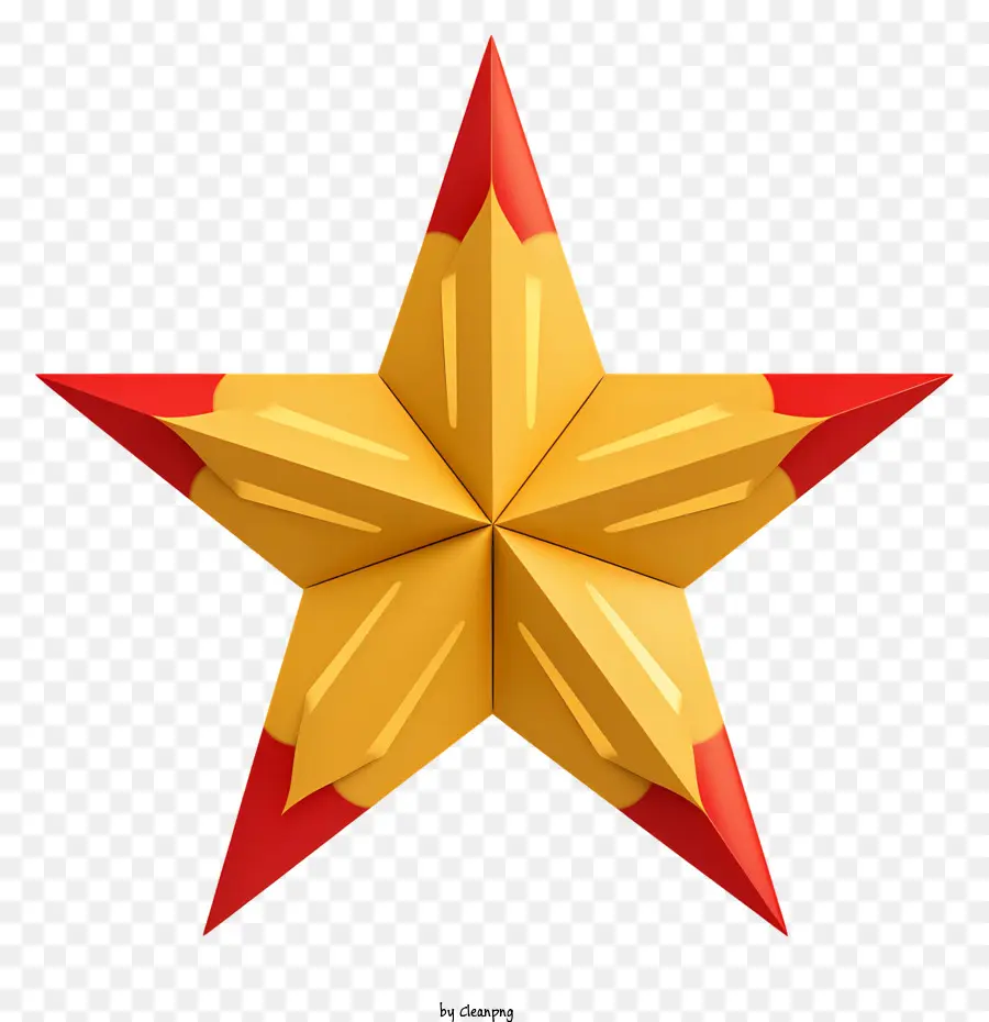 Estrela Dourada，Listras Vermelhas E Amarelas PNG