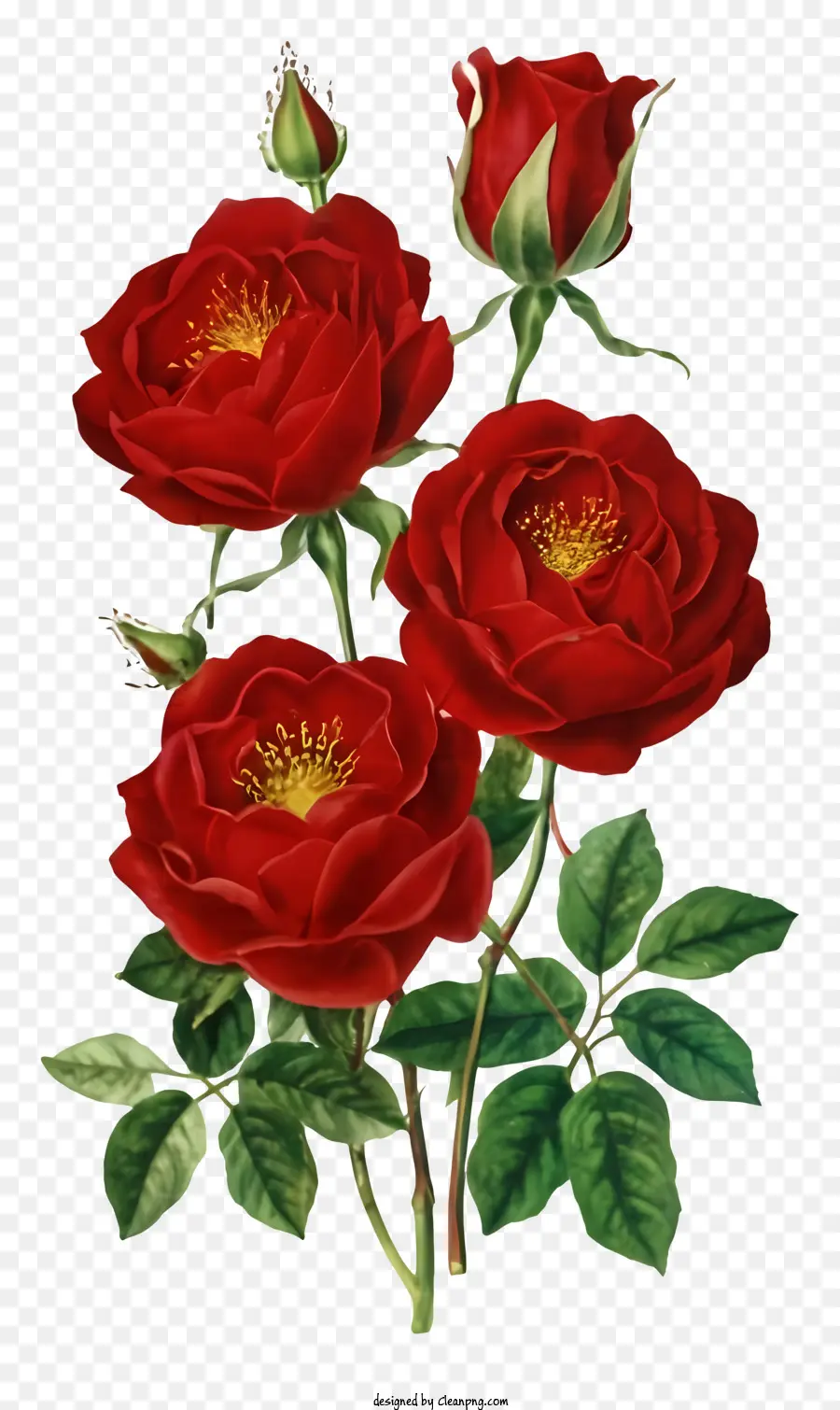 Rosas Vermelhas，Buquê PNG