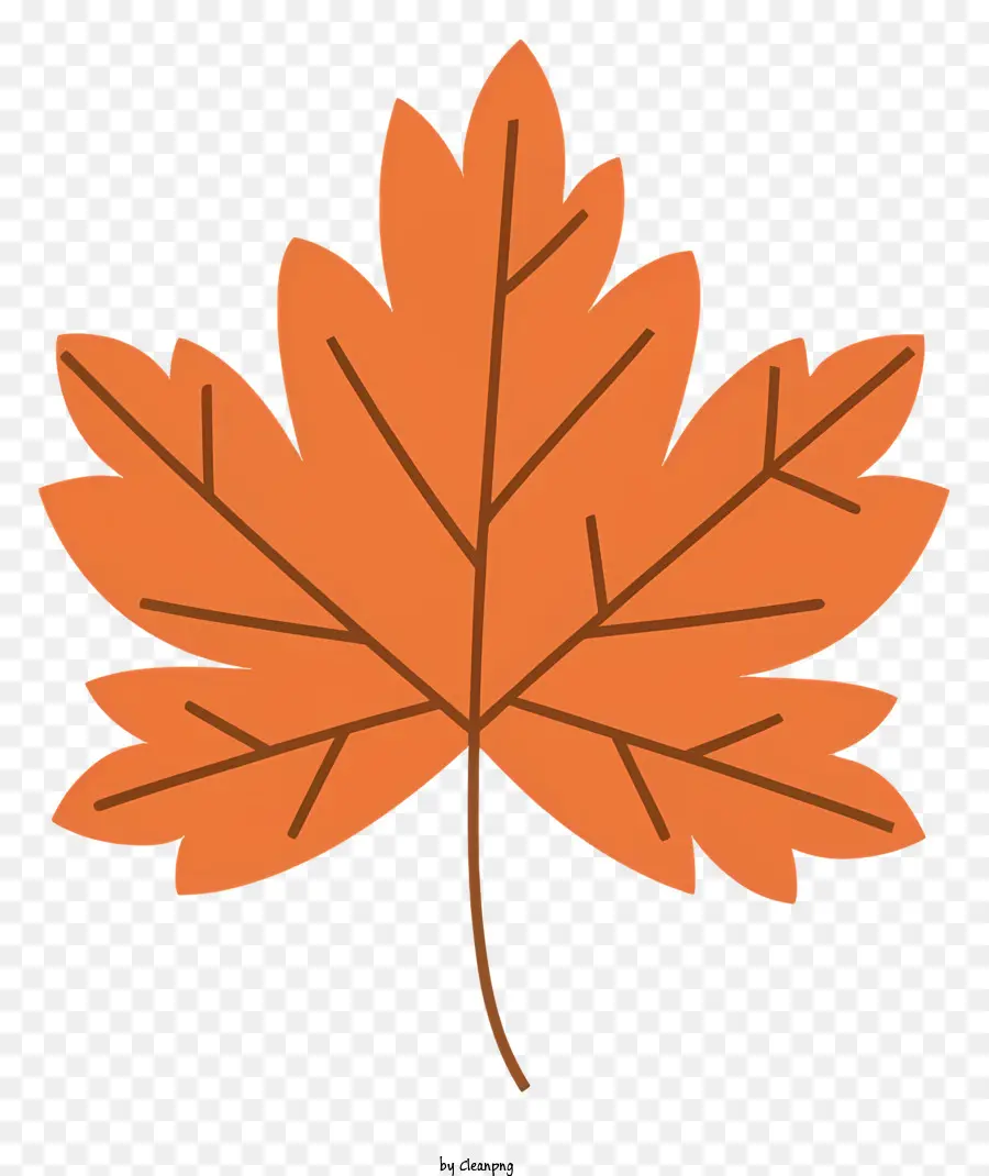 Laranja Maple Leaf，Superfície Lisa PNG