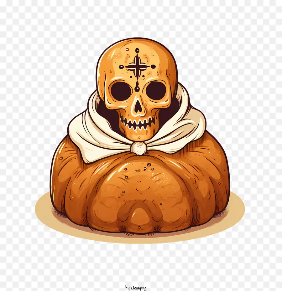 Pan De Muerto，Pão Com Caveira PNG