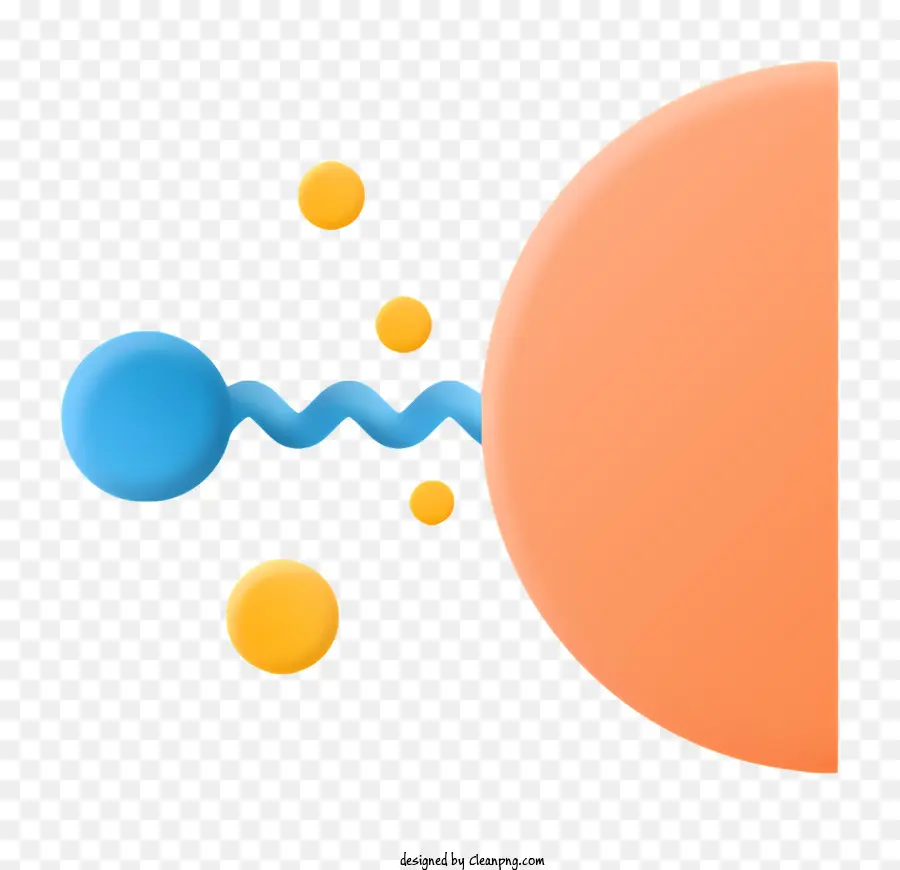 Planeta，Formas Laranja E Azul PNG