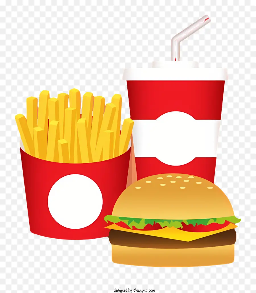 Hamburger，Hambúrguer E Batatas Fritas PNG