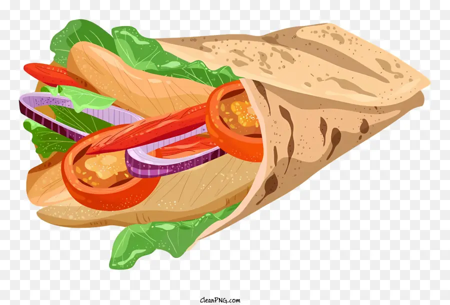 Pita Sandwich，Vegetal Sanduíche PNG