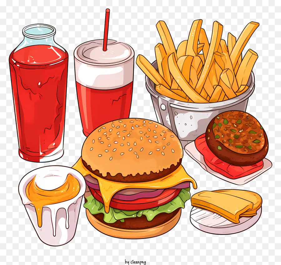 Comida Rápida，Hamburger PNG