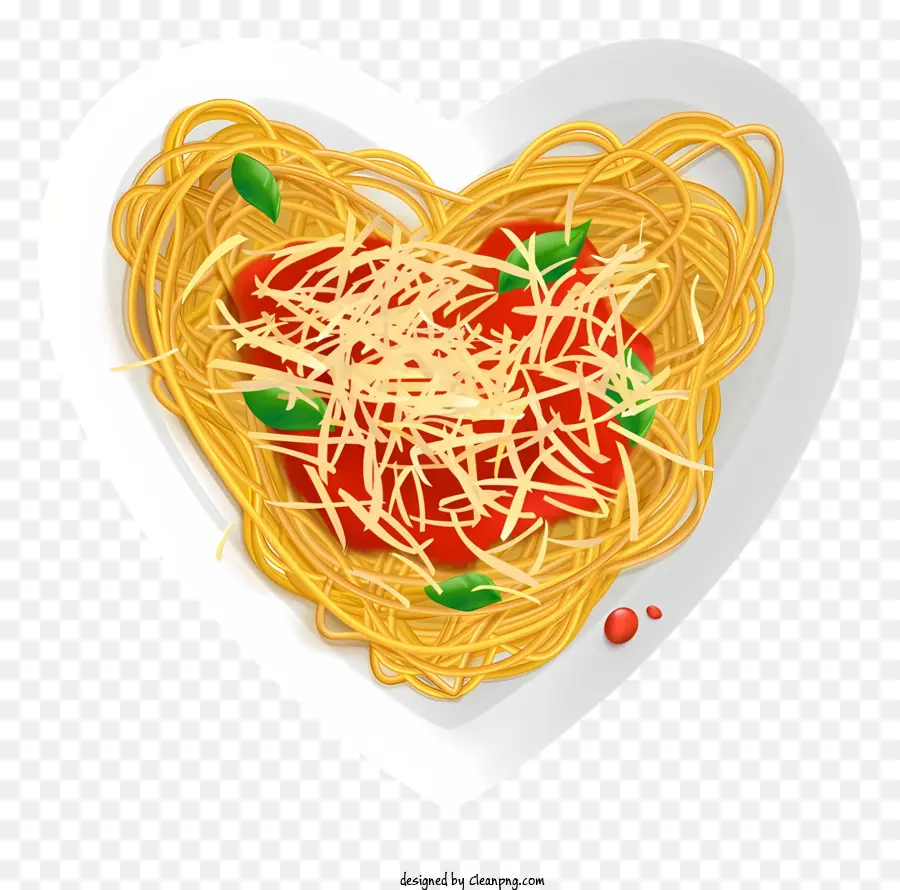 Heartshaped Placa，Espaguete PNG