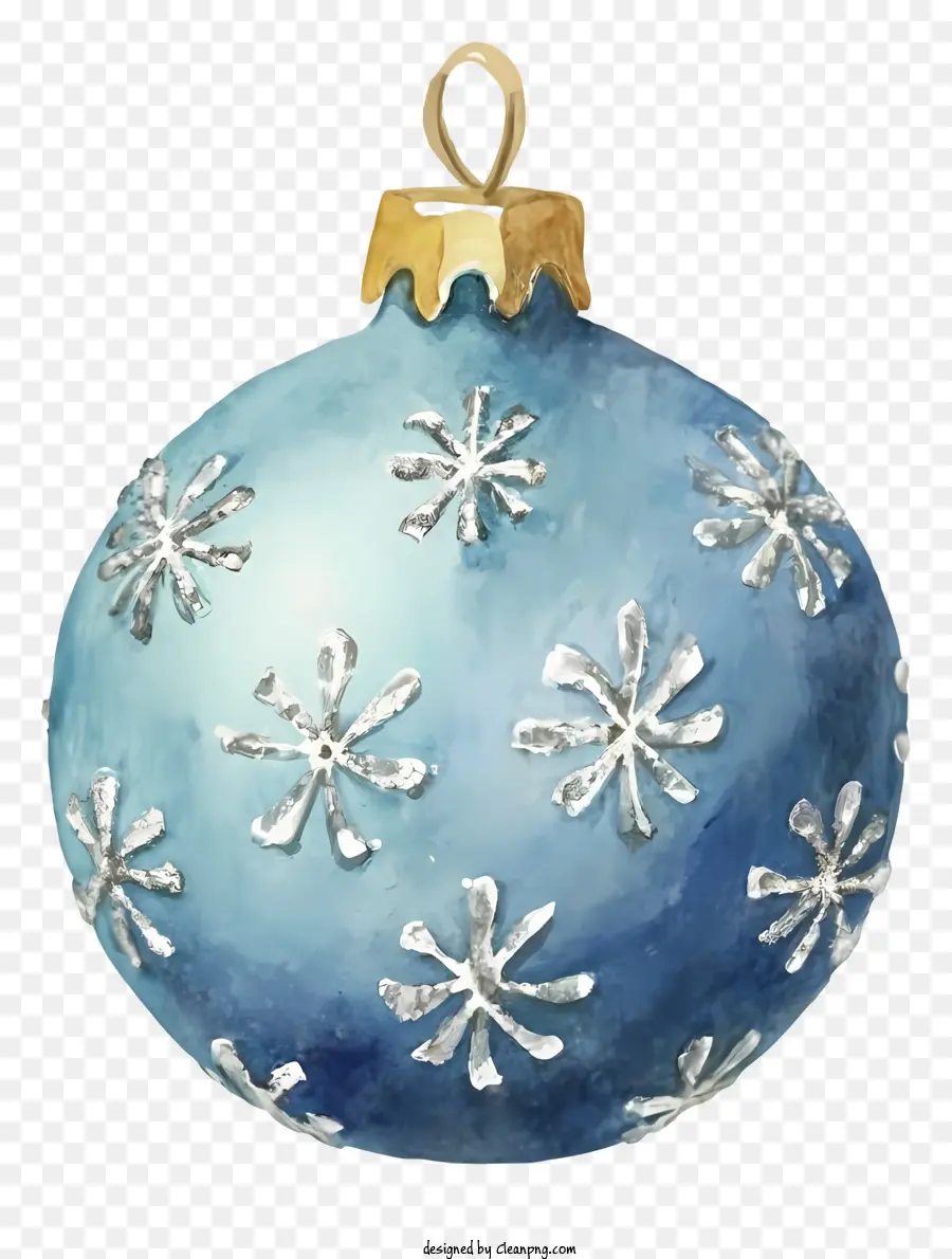 Ornamento Azul，Snowflakes PNG