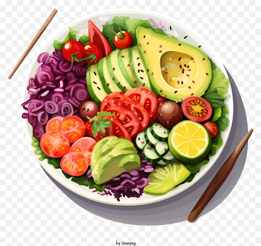 Salada Colorida，Prato De Legumes PNG