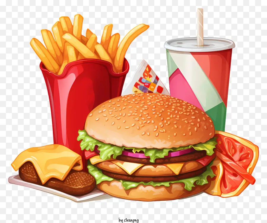 Refeição De Fast Food，Comida Rápida PNG