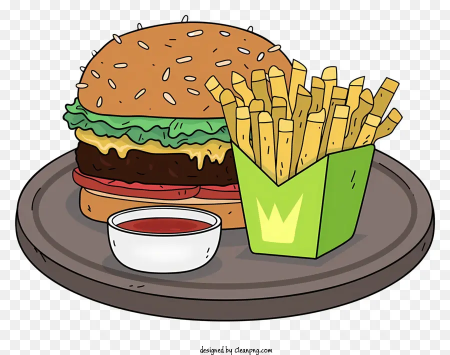 Hamburger，Batatas Fritas PNG