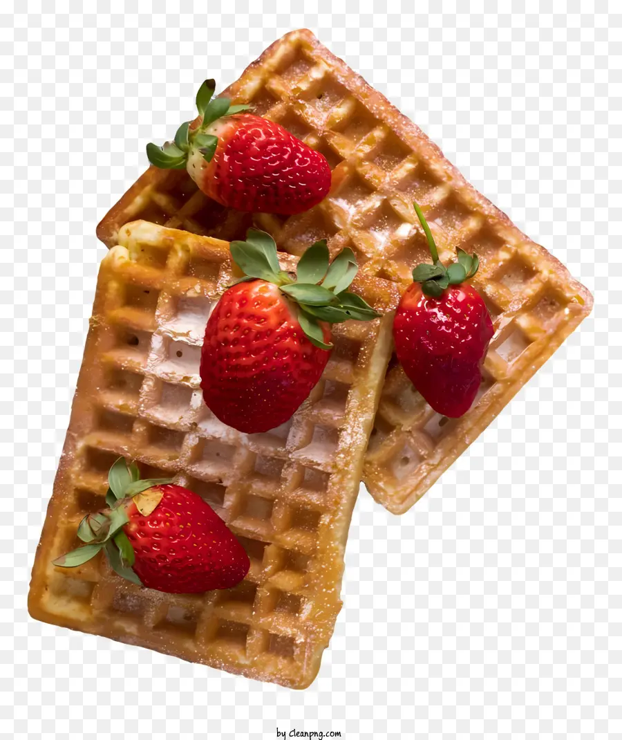 Waffles，Morangos PNG