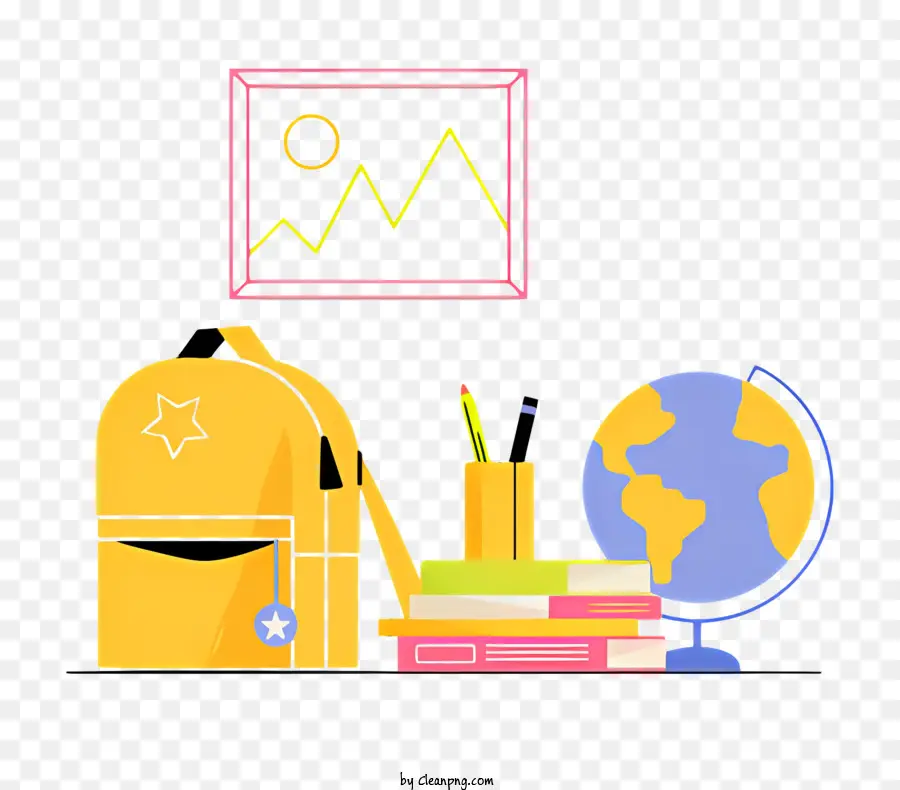 Material Escolar，Mochila PNG