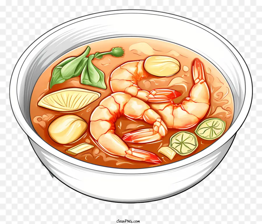 Sopa De Macarrão Com Camarão，Sopa De Frutos Do Mar PNG