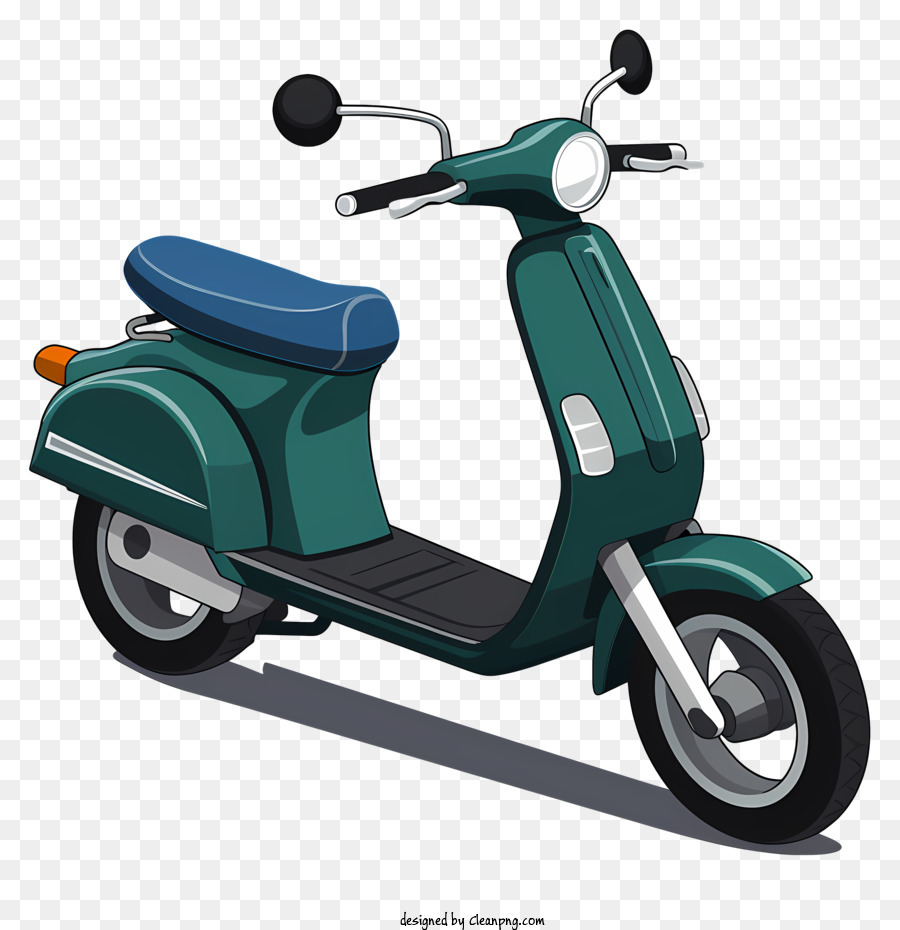 Vista lateral da scooter amarela ícone de moto dos desenhos