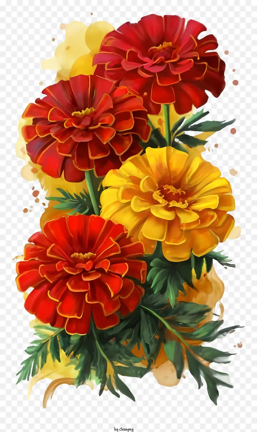 Bouquet Of Flowers，Flores Coloridas PNG