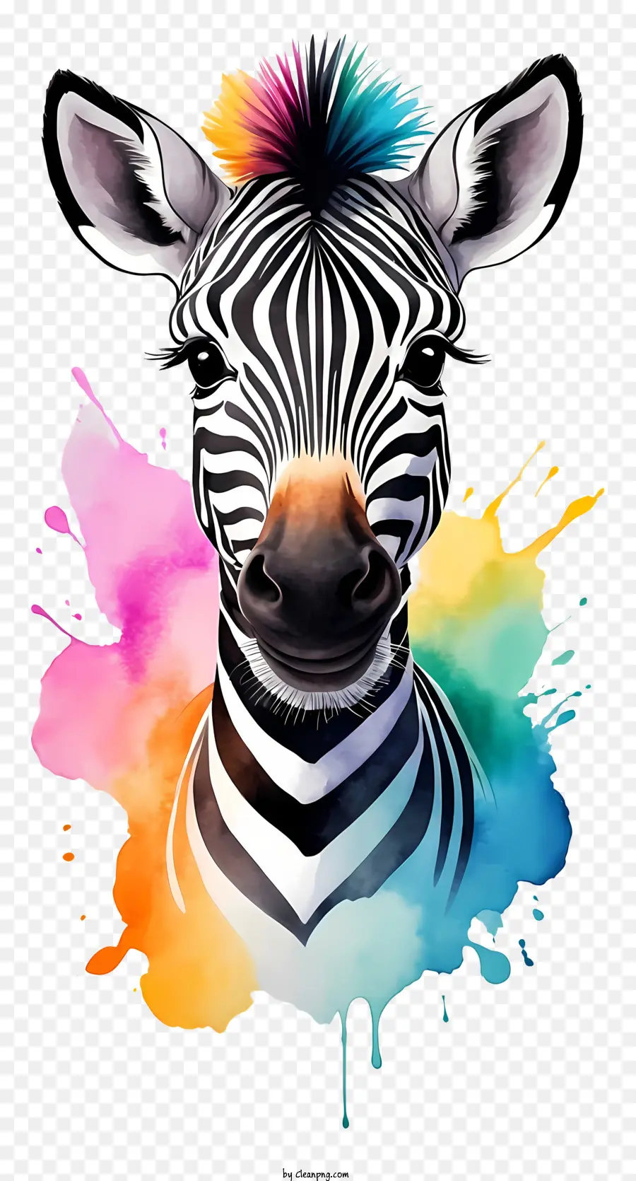 Zebra Colorida，Zebra Pintada PNG