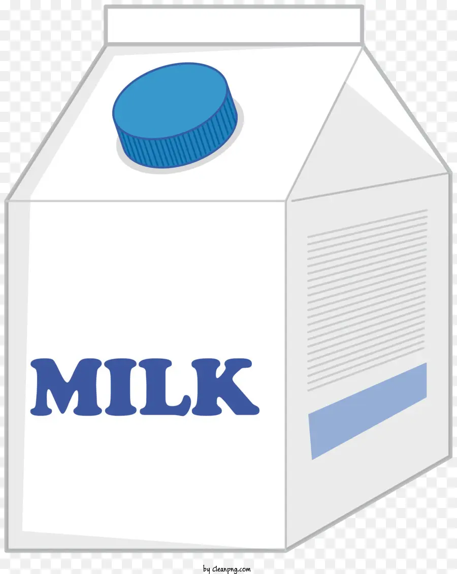 Milk Carton，De Boné Azul PNG