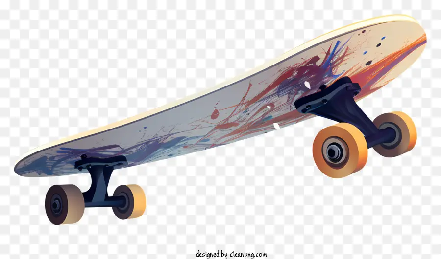 Design De Skate，Tinta Splatter Skateboard PNG