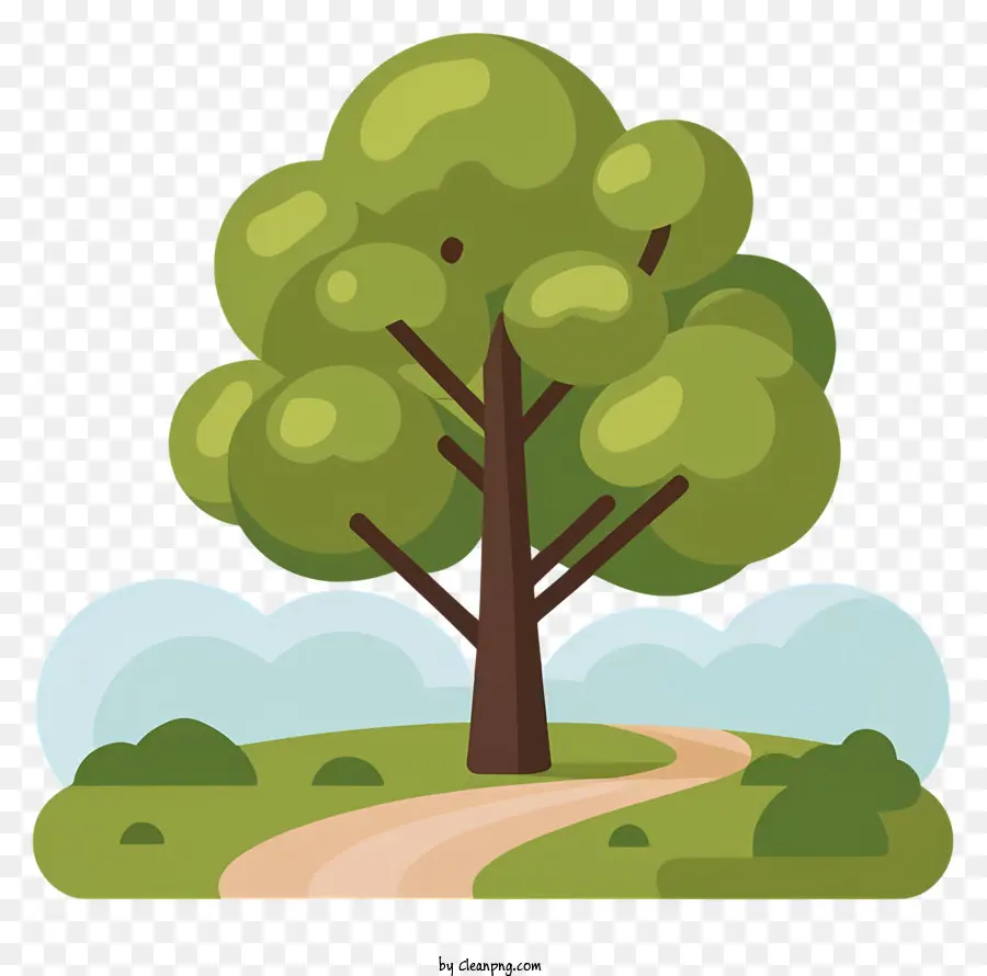árvore，Caminho De Sujeira PNG