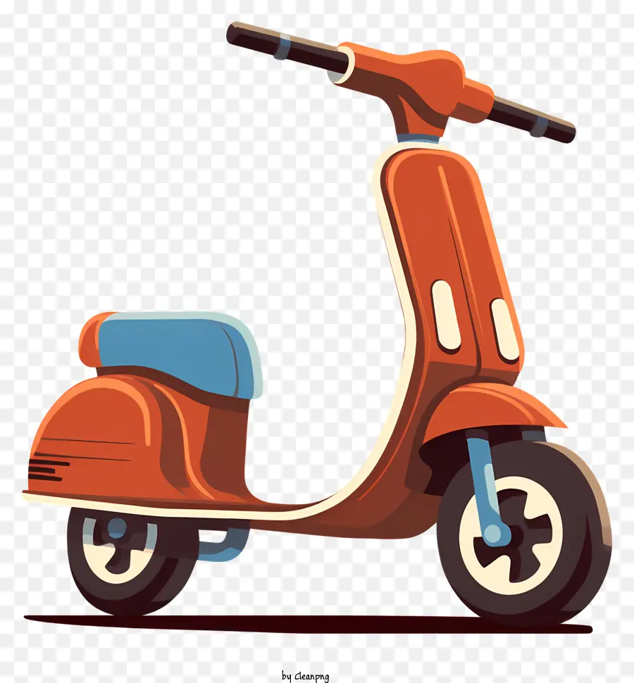 Motoneta Laranja，Scooter Verde E Vermelha PNG